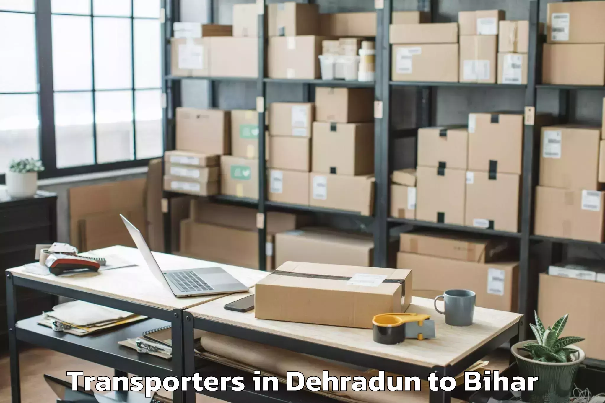 Book Dehradun to Sursand Transporters Online